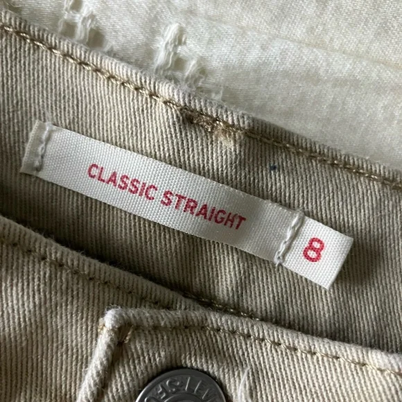 LEVI’S Tan Straight Leg High Rise Stovepipe Jeans Size 8 - Picture 11 of 13